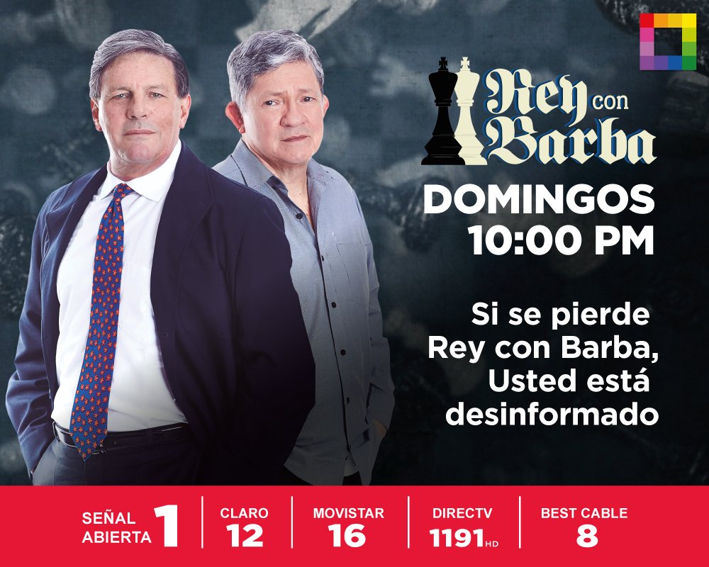 #ReyConBarba | Los domingos a las 10:30 pm, si se pierde @reyconbarba , usted está desinformado. Solo por la señal de Willax Televisión.