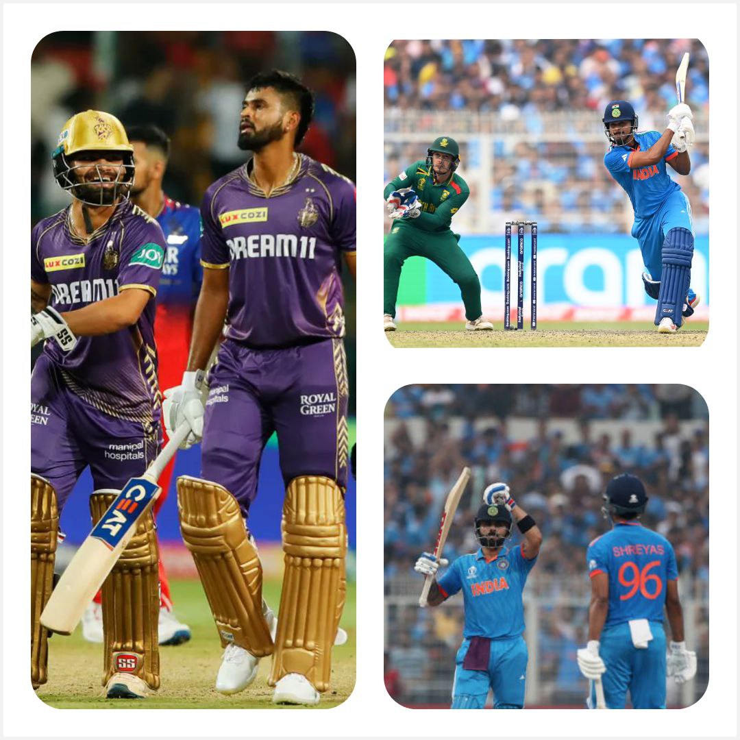 Shreyas Iyer is creating history ever since  his comeback from 8 months long Injury(No contract, No Issue) :

• Most runs for India in middle order in history of ODI WCs (530 runs at 113 sr),

• One and Only KKR captain to finish  at No.1 of Points Table,

• Most number of