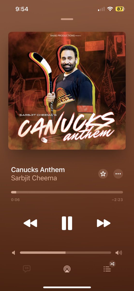 Tonight’s anthem!! #Canucks