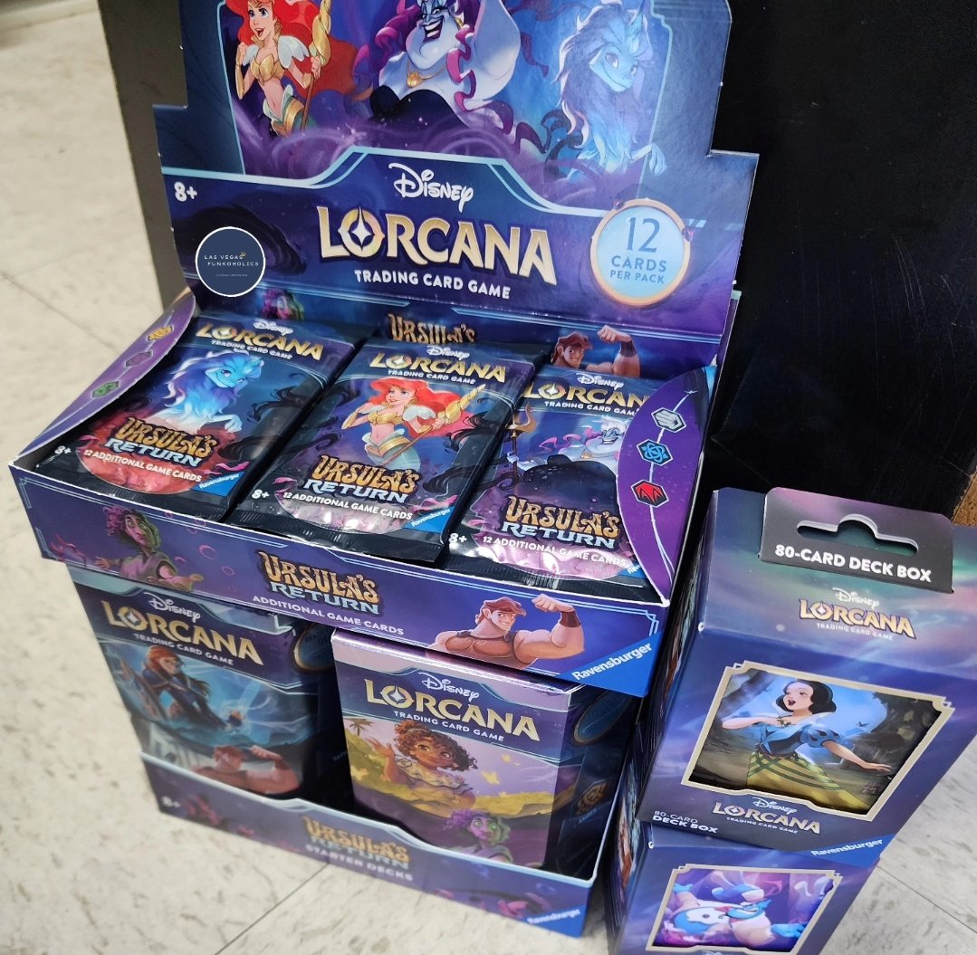 Showing up in stores @DisneyLorcana Ursulas Return. Check your local Comic or Card shop as this officially releases May 17 in Card and Hobby Shops and other stores May 31.

#lorcana #disney #disneylorcanatcg #disneyfan #disneymovies #lorcanatcg #lorcanaursulasreturn