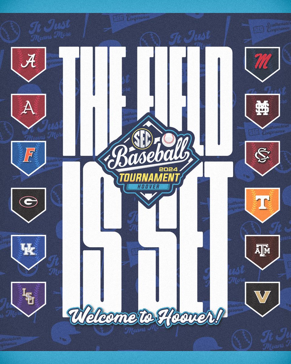 THE FIELD IS SET. 🙌

📍 Welcome to Hoover!

#SECBSB x #SECTourney