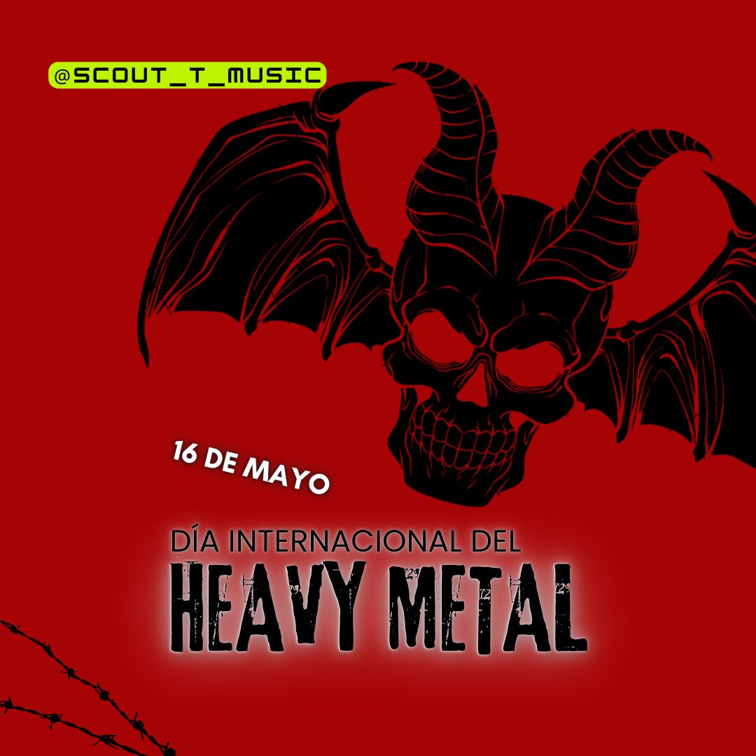 *¡Feliz Día del Heavy Metal! 🤘*

Hoy celebramos la energía, la pasión y la fuerza del Heavy Metal. Desde sus poderosos riffs hasta sus letras impactantes, el Heavy Metal ha unido a millones de almas alrededor del mundo. 

#DiaDelHeavyMetal #HeavyMetal #MetalForever #ScoutTMusic