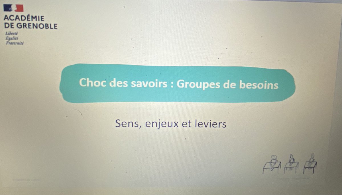 Mobilisation des co pilotes du réseau péda. des Portes du Dauphiné pour la mise en place du #choc des #savoirs. Porter au plus haut les aptitudes des élèves des plus fragiles au plus avancés en déployant une action pédagogique ciblée ⁦<a href="/Daasen_Isere/">IA DAASEN Isère</a>⁩ eduscol.education.fr/4014/les-group…