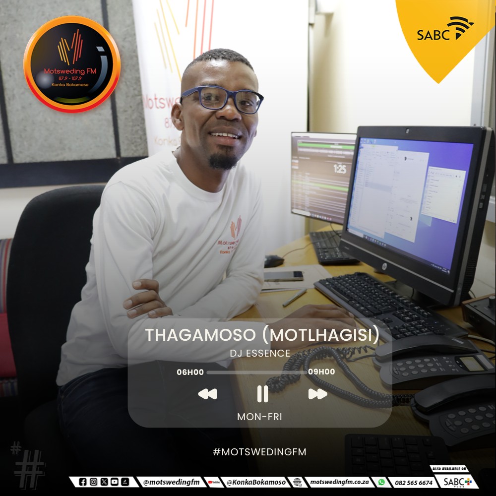 #Thagamoso le D Mos, SSS, OJ, Botlhagisi ka Dj Essence 

☎️: 082 565 6674

🖥️: motswedingfm.co.za

SABC +: sabcplus.com

#MotswedingFM