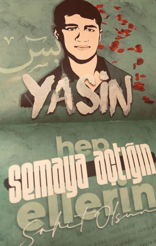 Biz senin adın kitaptan biliriz Yasin,
Annen bağrına bir senin adını bir de Amed in yağmurlarını bastırdı,
Bastı ki senin başın o sinede ayetlerle yaşasın...
#YasinBörü