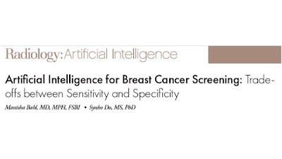 Trade-offs between sensitivity and specificity when deploying a #BreastCancer AI system in clinical practice doi.org/10.1148/ryai.2… @SynhoDo @MGHImaging #MammoRad #DeepLearning #AI