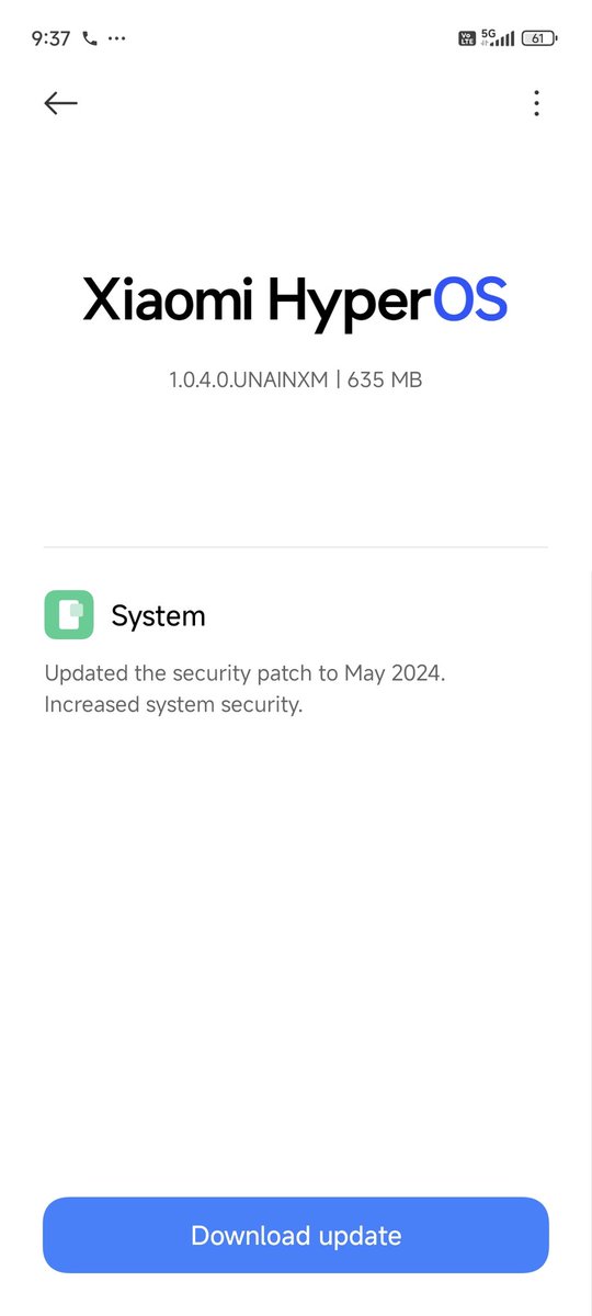 Xiaomi 14 Ultra Indian Variant received its first update today ☑️ Its mentioned only security patch has been updated to May. No improvements are mentioned 🤔 Well, let me use and see if there are any hidden improvements ☑️ I request Xiaomi to mention all improvements in the