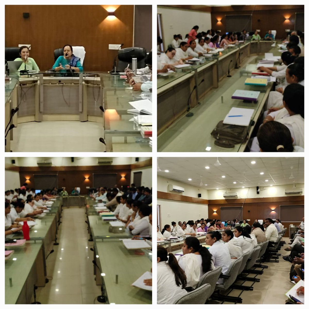 Bhavnagar-Ghogha Health Staff Review Meeting taken by Resp. RCHO Madam.