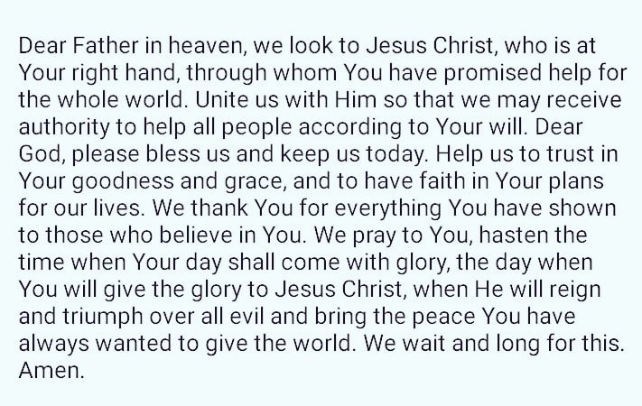 OWWM offers this prayer for today, on the 17th of May....