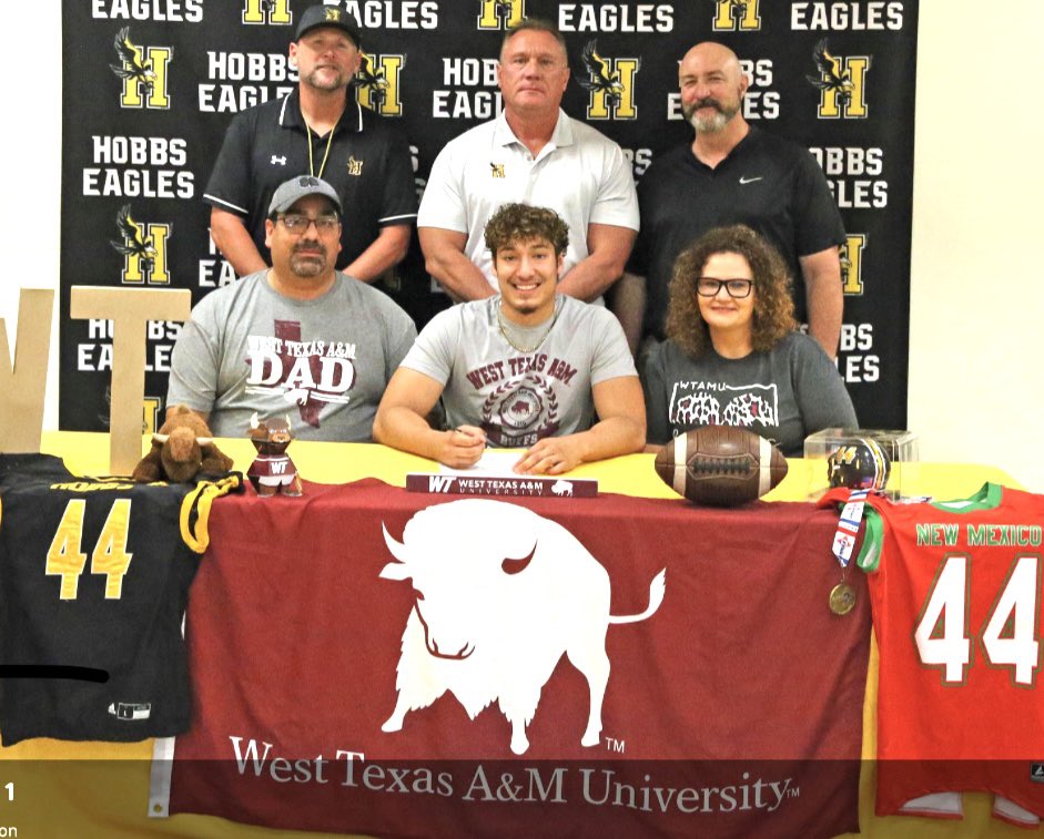 After visiting and talking with @BrianMVaughn, I am committing to West Texas A&M University 🦬🏈 #gobuffs @WTAMUFootball