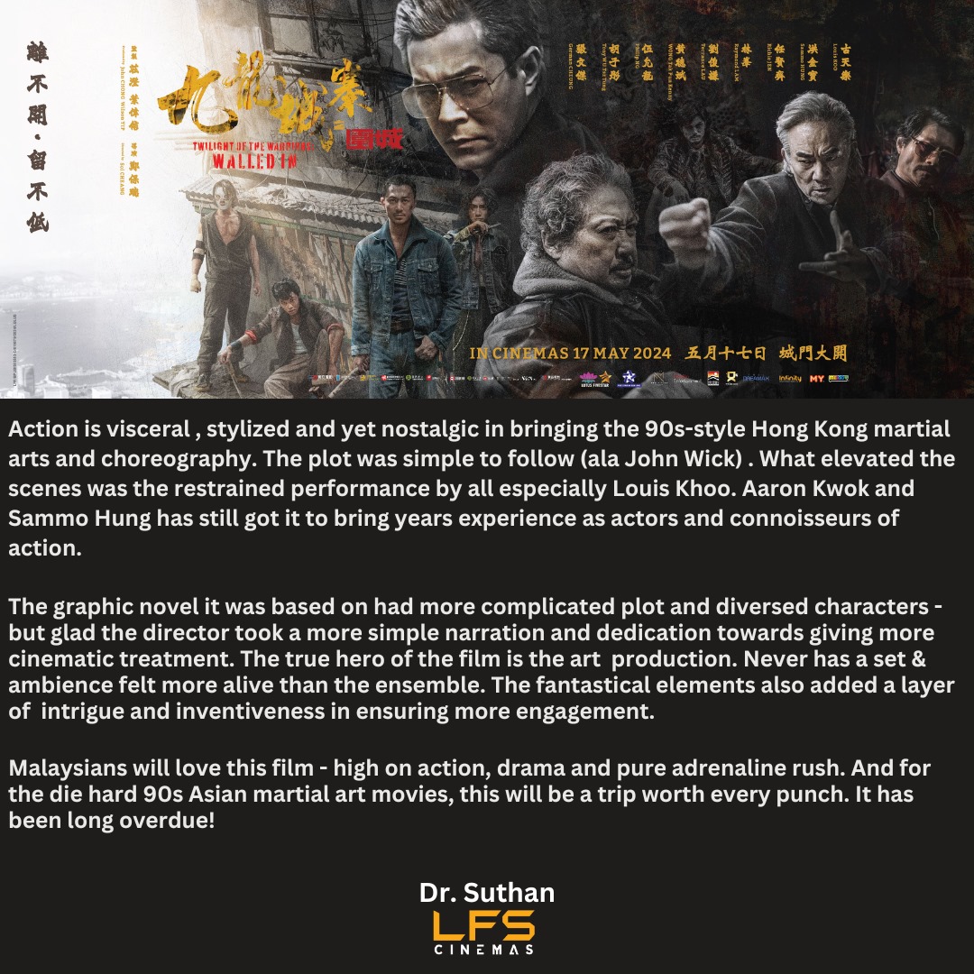 Malaysians 🇲🇾 will love #TwilightOfTheWarriors: Walled In 🔥💯 Don't miss out and book your tickets NOW 🎟 lfs.com.my / LFSApps IN CINEMAS NOW 👊🏽 A @LotusFivestarAV Release! #LotusFiveStarAV #LFSMovies #LFSCinemas #JomLFS