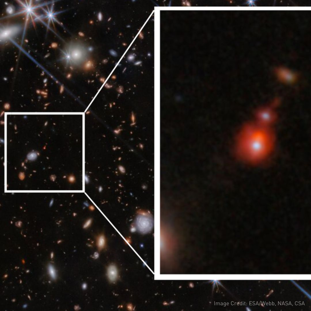 This discovery will pull you in! This image, captured by the NIRCam imager we built on @NASAWebb, shows galaxy system ZS7. Using the NIRSpec instrument, researchers found the most distant merger of supermassive black holes ever detected! lmt.co/3UKVw1B