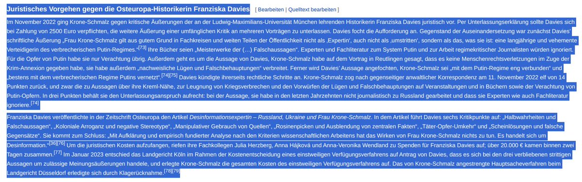 Zu #KroneSchmalz & #Putler #Ukraine braucht man nur nachzulesen was diese Frau so unternimmt um Kritiker mundtot zu machen..Diese Frau ist absolut unglaubwürdig !! ...Erbärmlich & abstoßend solche Leute ...