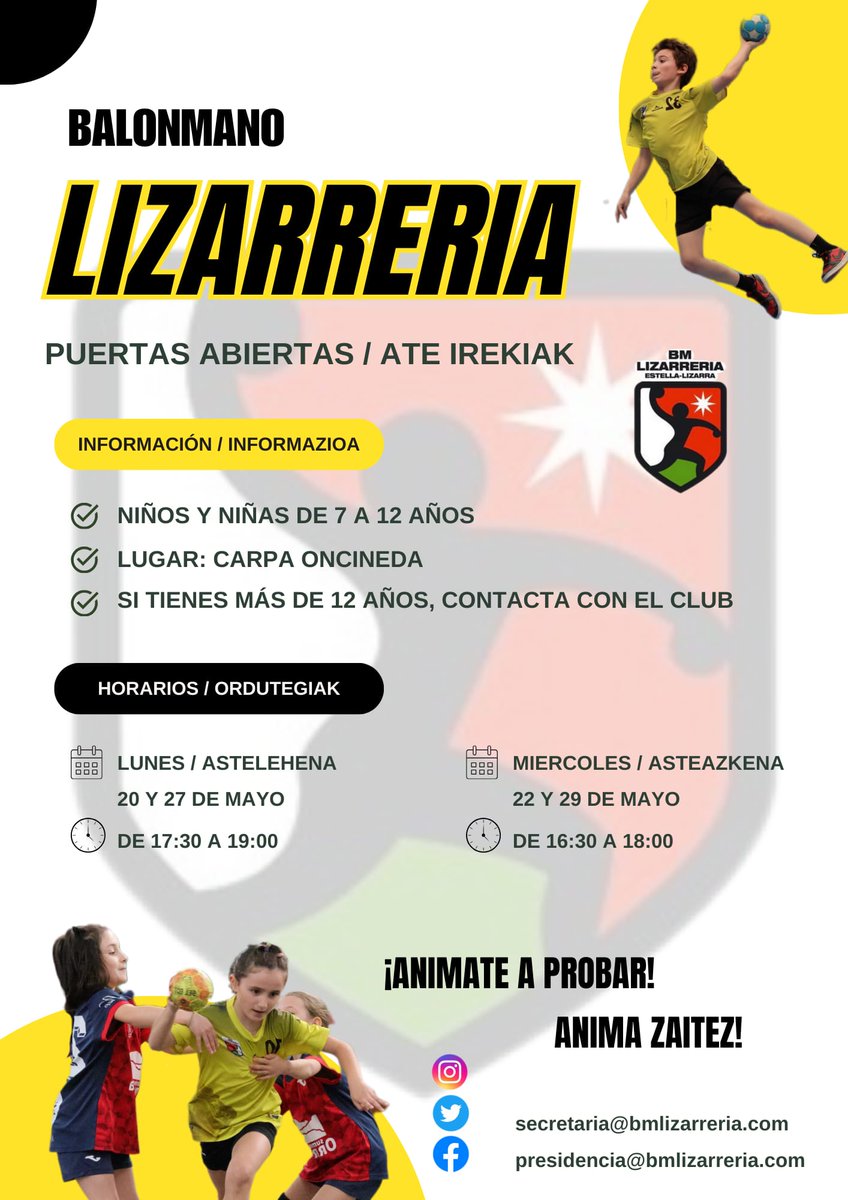 El club organiza en Mayo unas Jornadas de Puertas Abiertas en la Carpa Oncineda, los Lunes 20 y 27 de 17:30 a 19:00 y los Miércoles de 16:30 a 18:00. ¡Anímate a probar! ¡Anima Zaitez!