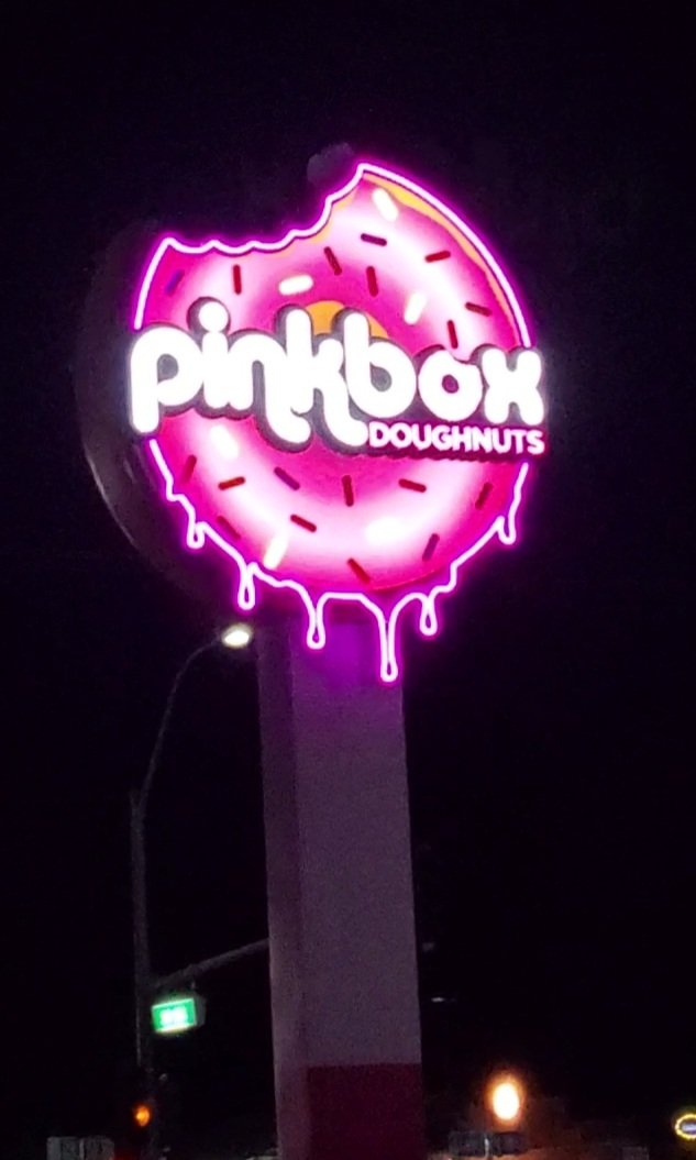 Pinkbox donuts opened a branch in one of our local casinos.  Makes sense.  You'll need to hit a jackpot to buy a dozen pieces of fried, sweet dough.