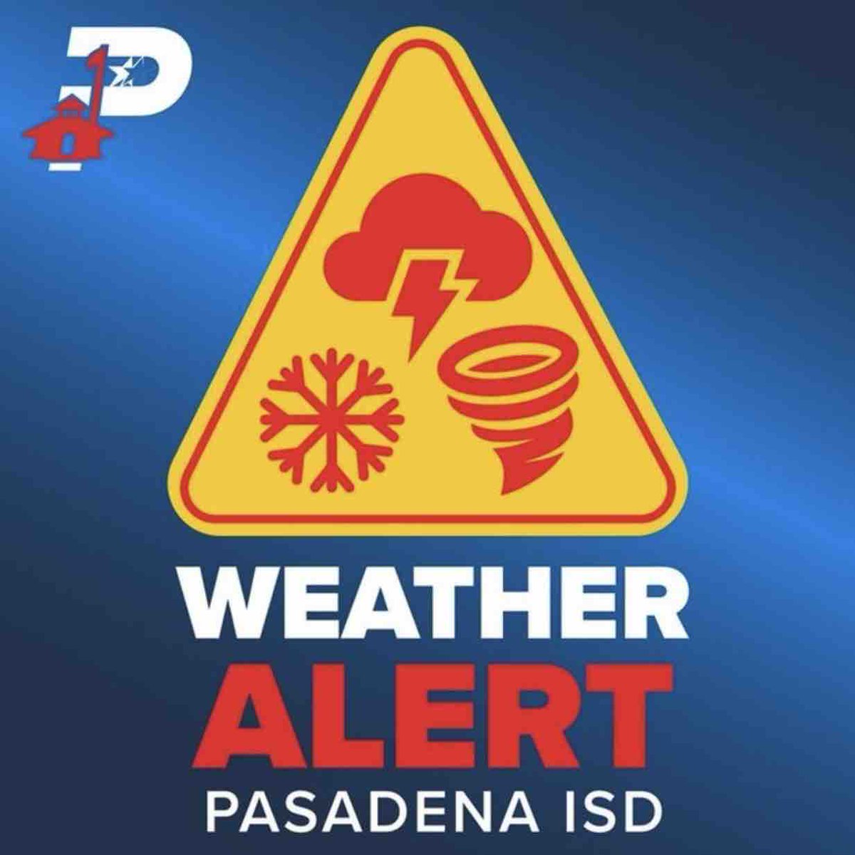 PasadenaISD_TX's tweet image. ATTENTION PISD - 
 
Due to the severe weather that impacted most of Harris County, Pasadena ISD will be officially closed tomorrow, Friday, May 17, 2024. After consulting with local and regional weather agencies, we were advised to close in the interest of everyone’s safety.