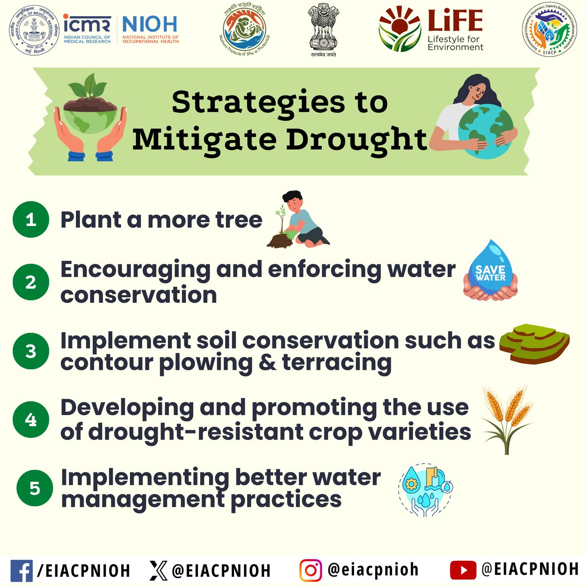 Let's work together to combat drought and secure a sustainable future for all.
@moefcc @EIACPIndia @ICMRDELHI @icmrnioh 
#missionlife #landrestoration #desertification #droughtresilience #WED2024