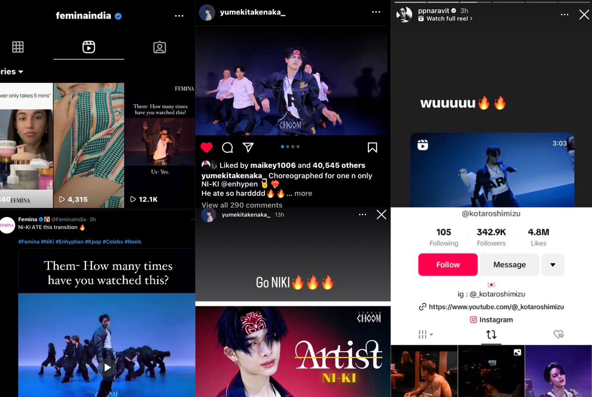 Femina [a leading women's magazine in India] has posted about #AOTM_니키 in both of their socmed (ig with over 1M followers and x) making #NI_KI the first male k-pop act to be posted on their socmed for his aotm!!

With No Company Promotion But A Pure Talent That Attracts ppl! ❤️‍🔥