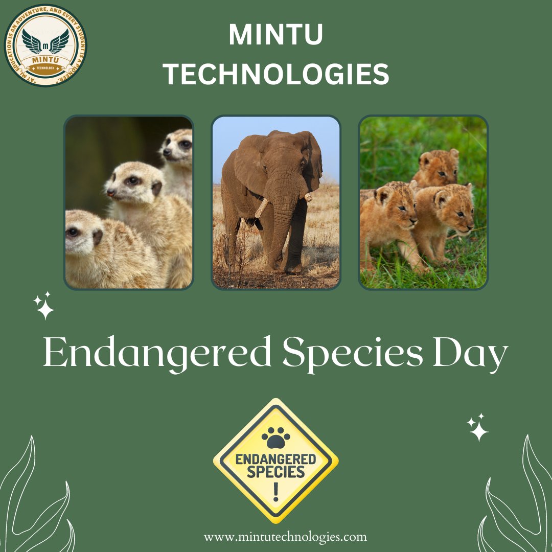 'Today is Endangered Species Day! Let's come together to protect and preserve the incredible wildlife that shares our planet. 🐾🌍 #EndangeredSpeciesDay #ProtectOurPlanet