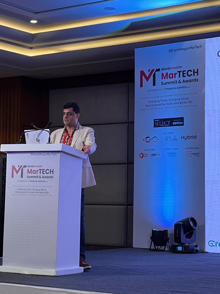 “The worldwide marketing sector is worth $325.7 billion and is expected to grow by 20% within 2030. The top business objectives using MarTech are brand loyalty and brand building,” - Devendra Chawla, MD and CEO, #GreenCellMobility 
@devendrachawla #BrandWagonMarTech