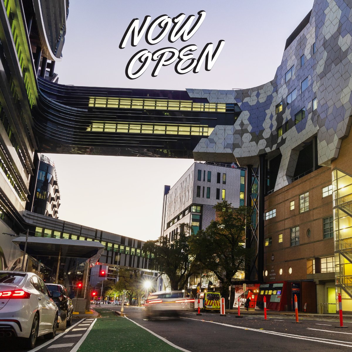 Grattan Street between Flemington Road and Royal Parade has reopened with a single lane of traffic in each direction! The rest of Grattan Street is on schedule to reopen mid-year. Stay tuned for further updates. #MetroTunnel #ParkvilleStation