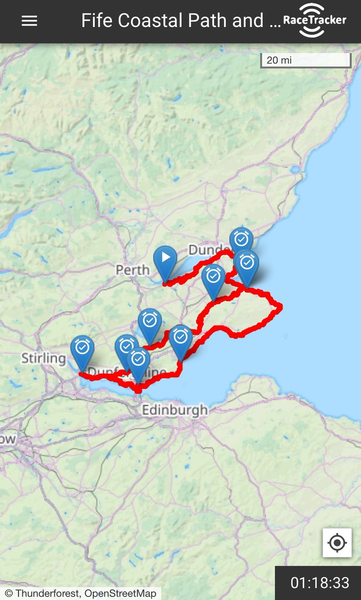 Another happy #racetracker user…

“Tomorrow morning I'm starting on an attempt to cover the Fife Coastal Path &amp; the Fife Pilgrim Way consecutively, roughly 175 miles... if you want to tag along for a mile or two, there's a #GBRaceTracker link on FB.”

map.racetracker.no/?race=fife_coa…