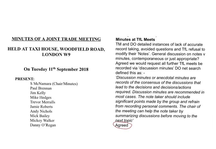 @fairwaypaul @ChairRMTLdnTaxi Maybe you should be looking at yourselves? It’s amazing when you 2 make these accusations, alluding to others as the problem. It was agreed by ‘all’ that verbatim minutes would be unrealistic, when some meetings extended to 3 hours. Like reading War and peace!!