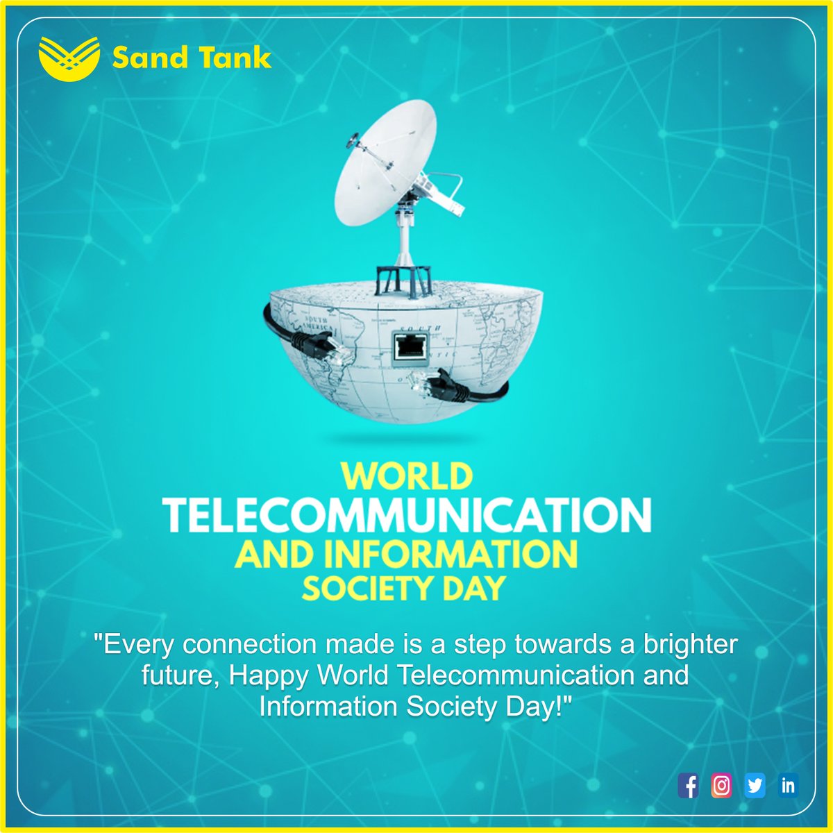 Today, we honor the pioneers of telecommunication and information technology who paved the way for the digital age we live in. Happy World Telecommunication and Information Society Day! 

#Sandtankfoundation #WTISD #Connectivity #Technology #InclusiveSociety