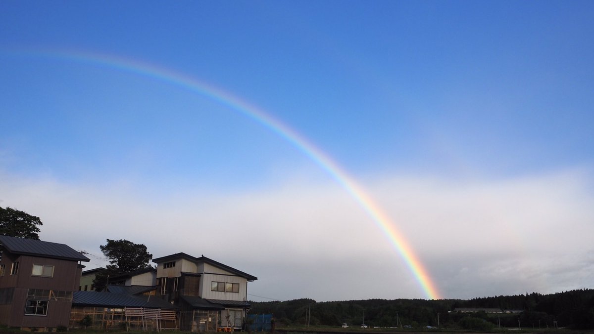 nekomamasaki's tweet photo. 今朝の虹は凄かった☺️🎶
#虹 #天気の図鑑 https://t.co/7XSpMRdIwf