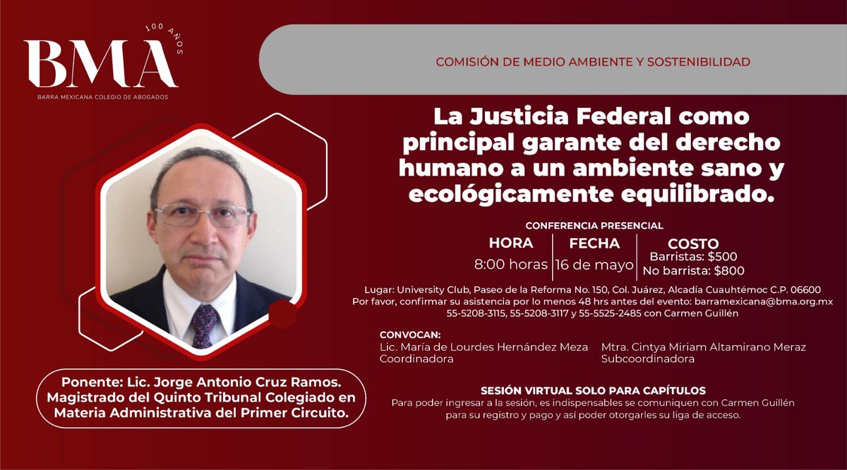 Así se vivió la sesión: 'La Justicia Federal como principal garante del derecho humano a un ambiente sano y ecológicamente equilibrado'. ¡Gracias por acompañarnos!