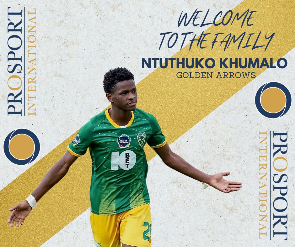 We are proud to welcome Ntuthuko Khumalo to the Prosport International family 🫶

Ntuthuko is a left-winger/attacking-forward who plays for the Golden Arrows #DStvDiskiChallenge team. 

We wish you all the best for the bright future ahead of you 👑⚽