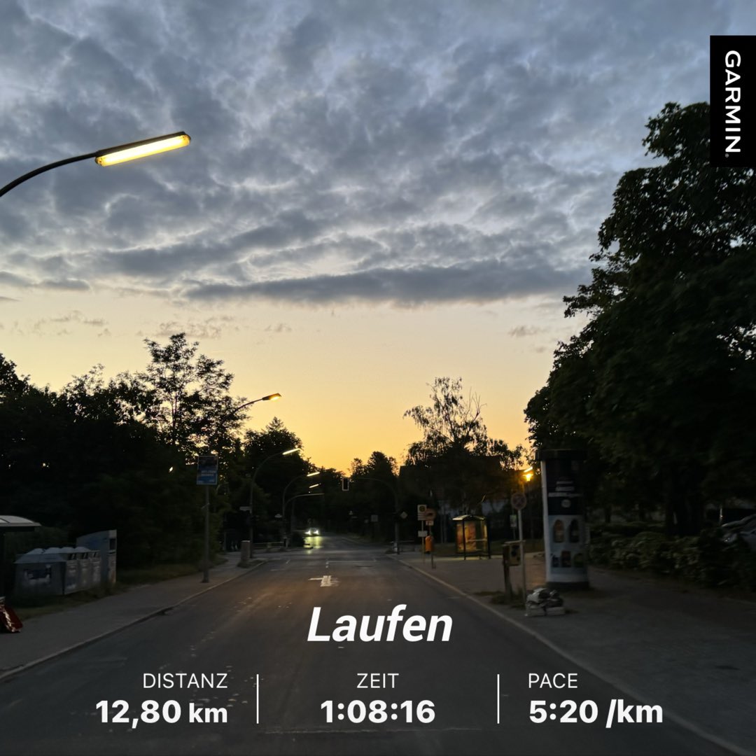 Guten Morgen 🖖vom Früh-Lauf.☀️15°C. 9 / 12 👋 🏃. Im Flaschenhalspark richtig voll gewesen. Schön. #nevernotrunning