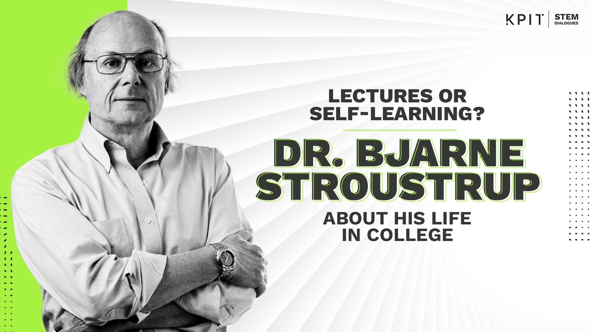 How did the mind behind C++ develop his programming expertise? In this snippet from our KPIT STEM Dialogues, Dr. Bjarne Stroustrup offers a glimpse into his early days. Watch this episode to know more: youtu.be/S7gwPsm_pHM #KPITSTEMDialogues #BjarneStroustrup #STEMEducation