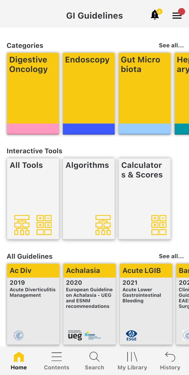 Highly recommend the GI guidelines app from @my_ueg Just search “gi guidelines” in the App Store European GI guidelines, treatment algorithms and risk stratification tools in one easy to access app. @UEGJournal @juliakasperUEG