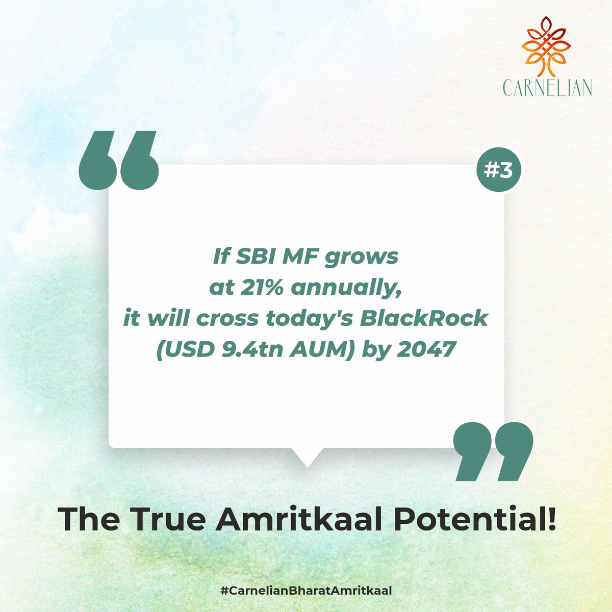 Some interesting possibilities by 2047...

The Amritkaal Potential # 2

@vikaskhemani; @manoj_bahety; @khemani_swati
#CarnelianBharatAmritkaal #IndianEconomy #ViksitBharat2047 #WealthBuilding #Economy #India #FinancialGrowth #MutualFund