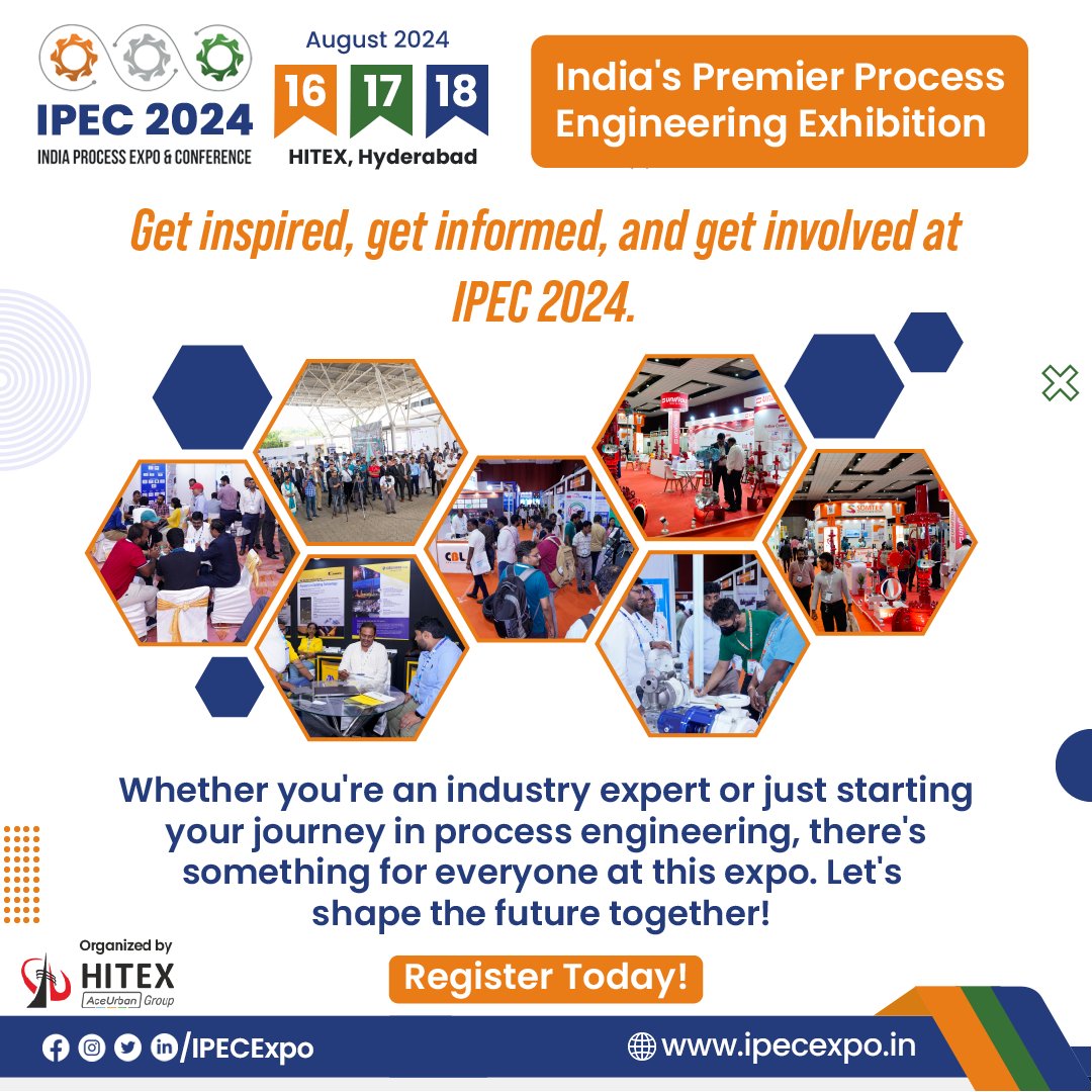 Get ready to be inspired, informed & actively engaged at IPEC 2024! From cutting-edge innovations to insightful sessions, there's something valuable for everyone.

#processengineering #innovation #industryexperts #telangana #B2Bexpo #IPEC2024 #businessexpo #innovationexhibition