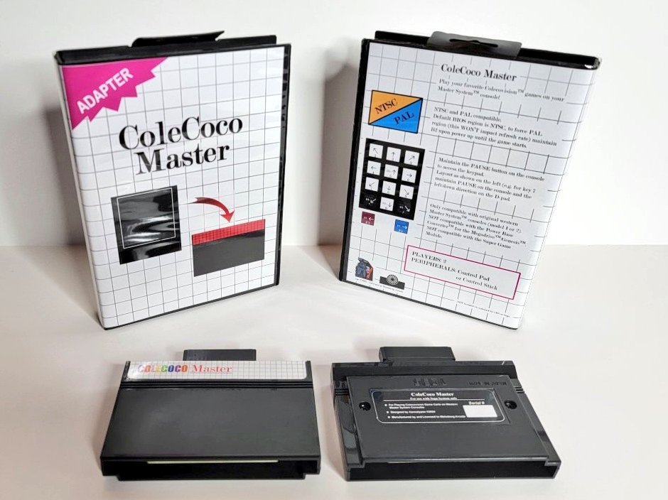 Releasing in 2024, ColeCoco Master adapter for the Master System! 

This adapter will allow you to play ColecoVision games directly on your Western region Master System console. 

What a time to be alive 🥳

#MasterSystem 
#ColecoVision