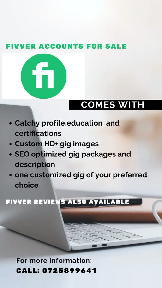 Always craved to earn from online writing 🤔? Fear no more! Unlock your potential with affordable Fiverr accounts. From newbies to pros, find tailored options. Check our poster and start earning today! Sam Gituku Chelimo Beta Squad Limuru 3 Mainoo eric omondi Ndindi Nyoro