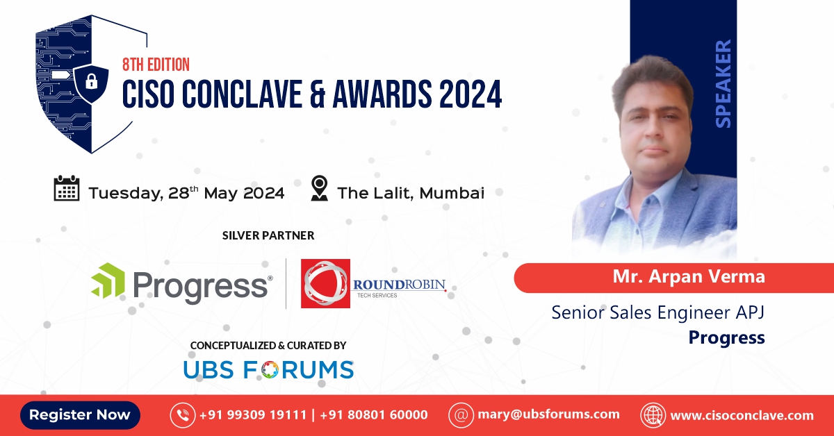 ubsforums's tweet image. Join us in extending a warm welcome to Mr. 𝗔𝗿𝗽𝗮𝗻 𝗩𝗲𝗿𝗺𝗮 our distinguished speaker for the Exclusive "8th Edition CISO Conclave & Awards 2024."
📅Date - Tuesday, 28th May
📍Venue- The Lalit, Mumbai
Register Now - shorturl.at/jswLP
#UBSFCISO #CyberSecurity #IT
