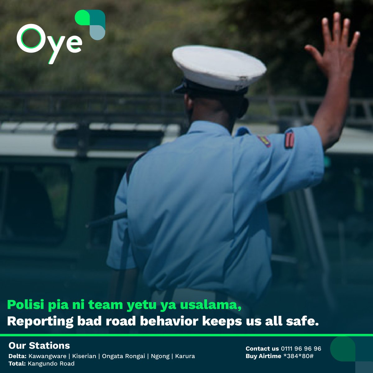 #Karao pia ni rafiki. Don't hesitate to report any reckless #drivers or suspicious behaviour on the #road to the authority.

#OYEKenya #MotorcycleSafetyAwareness 
#UNRoadSafetyWeek
#SaveALife  #NTSA
#UsalamaBarabarani @Bodaplus @ntsa_kenya @KevinMutiso @galanaenergies