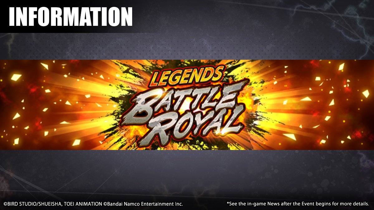 ['LEGENDS BATTLE ROYAL - DBL01 ~ DBL08 -' Is Here!] Get Entry Tickets every day to play this PvP Event where character levels, Classes, etc., are standardized! This time, only characters with card numbers between DBL01 and DBL08 can be used! #DBLegends #Dragonball