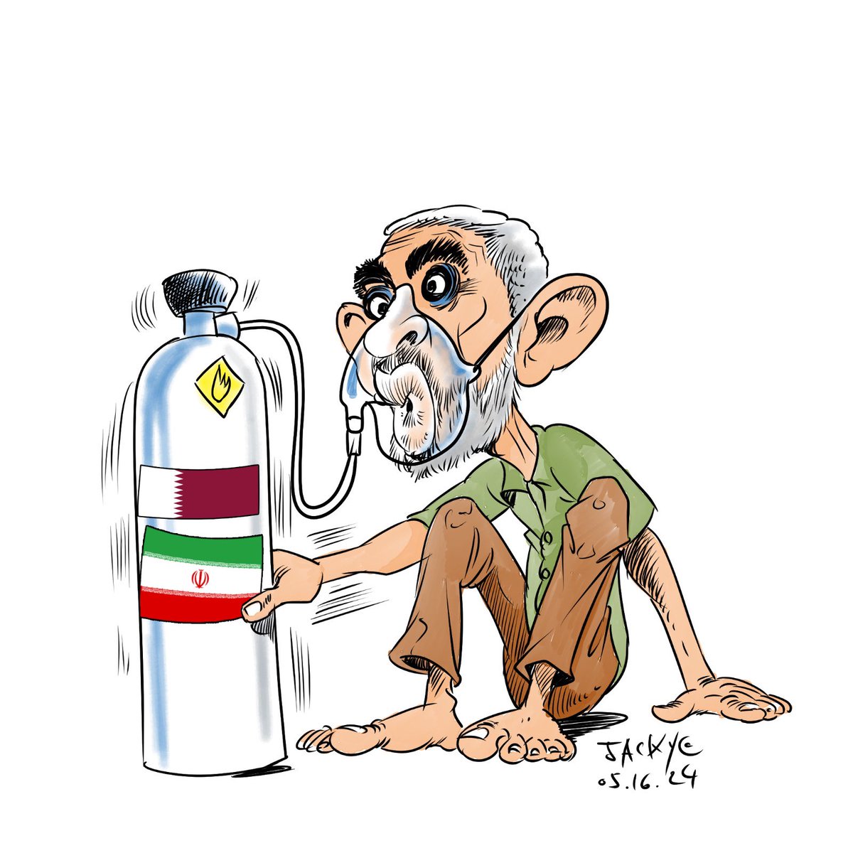 Qatar and Iran are the oxygen that keeps Hamas alive!

[Artist: @YarhiJacky @bararit]