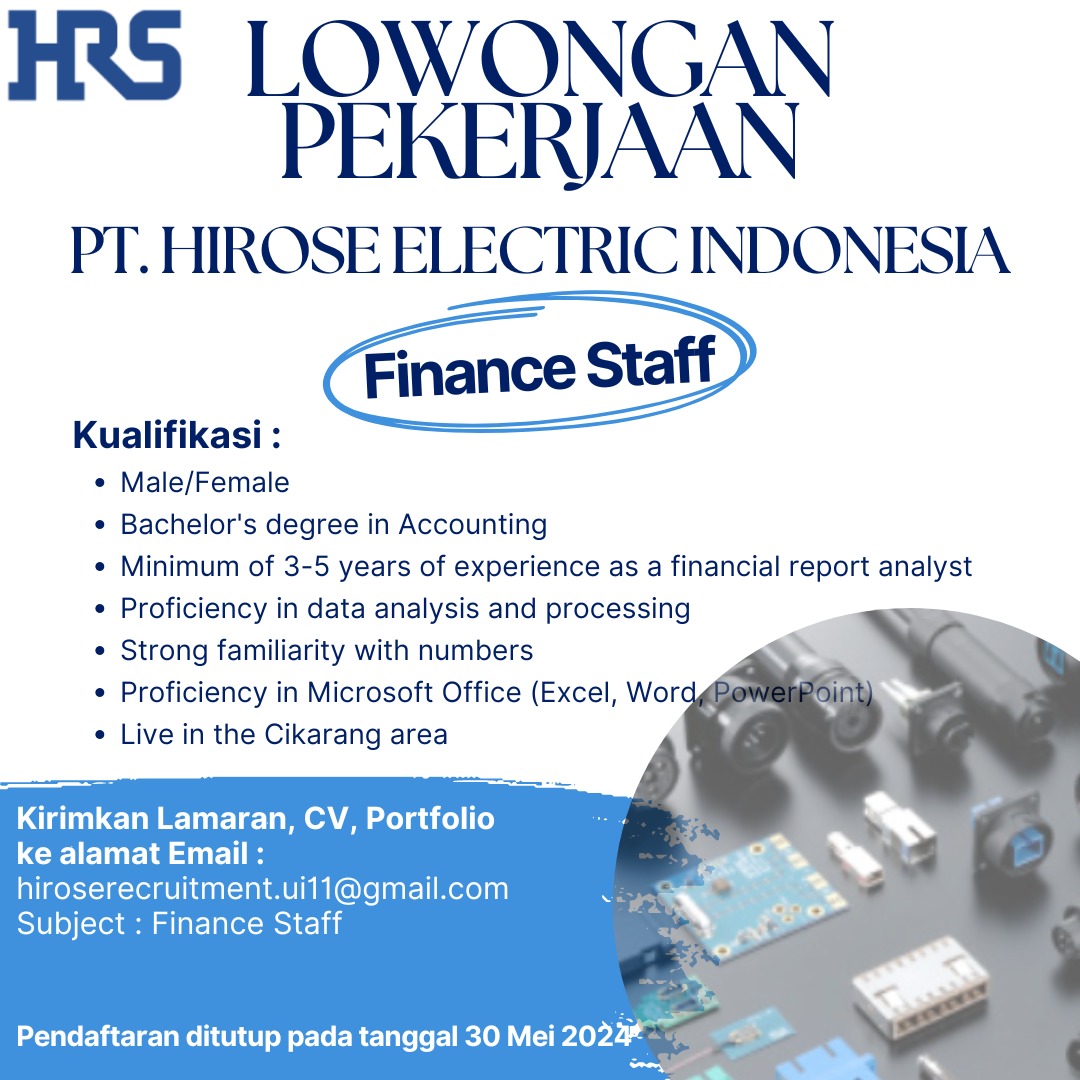 Ada lagii nih #InfoLoker untuk Finance Staff💵