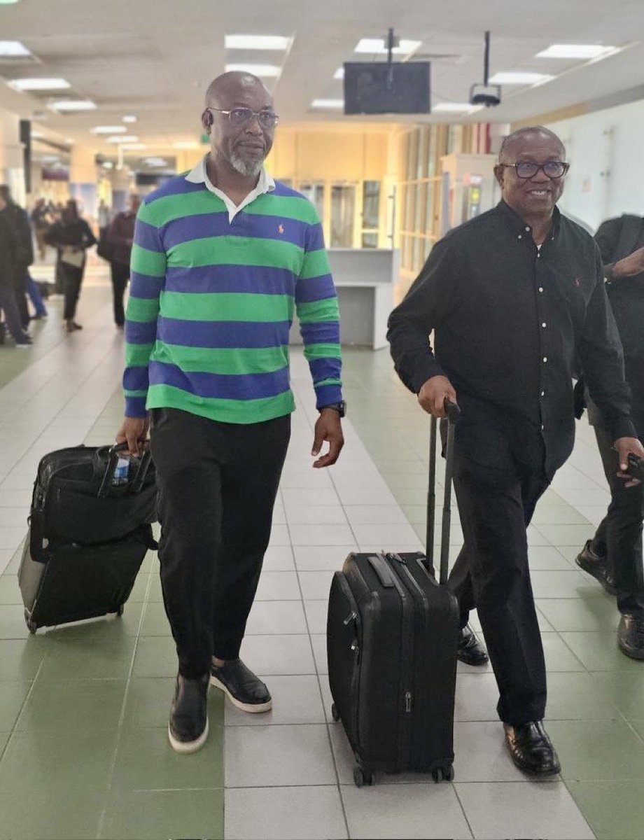 His Excellency Peter Obi arrived in Nairobi, Kenya 🇰🇪 with @osita_chidoka Always on the move!!! 🫡