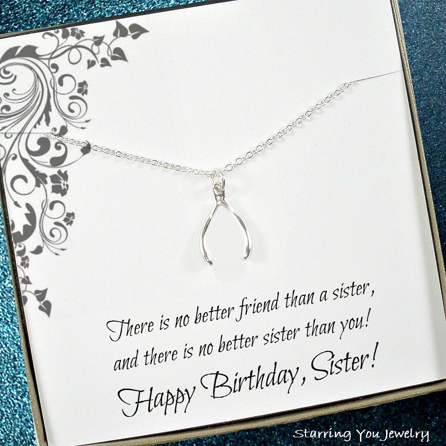Sister Birthday Gift | Birthday Gift for Sister | Sister Necklace | Unique Sister Gifts | Big Sister Gift, Sterling Silver Wishbone Necklace tuppu.net/1aa2536c #Etsy #etsygifts #etsyjewelry #shopsmall #giftsforher #etsyseller #handmadejewelry #etsyfinds