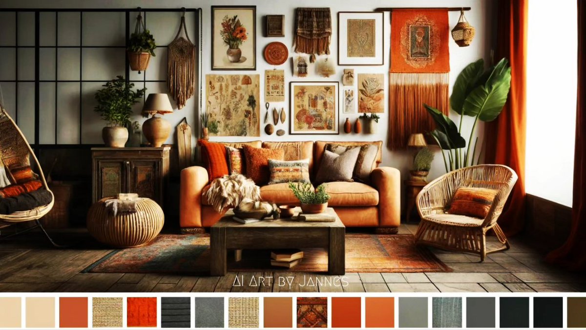 Warmth & Whimsy: A Bohemian Rhapsody in Decor🏡
This setting is not just a room, but a celebration of culture, art, and nature's own palette, designed to inspire and soothe the soul
#aiart #interiordesign #interiordesigner #decor #urbandesign #bohodecor #homedecor #aiartbyjannes