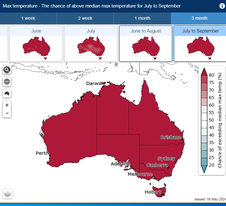 Oh look, the latest BoM climate outlook is out. Cool and normal. Nothing to get alarmed about I'm sure. ....Lets just keep approving new fossil fuel projects. bom.gov.au/climate/outloo…