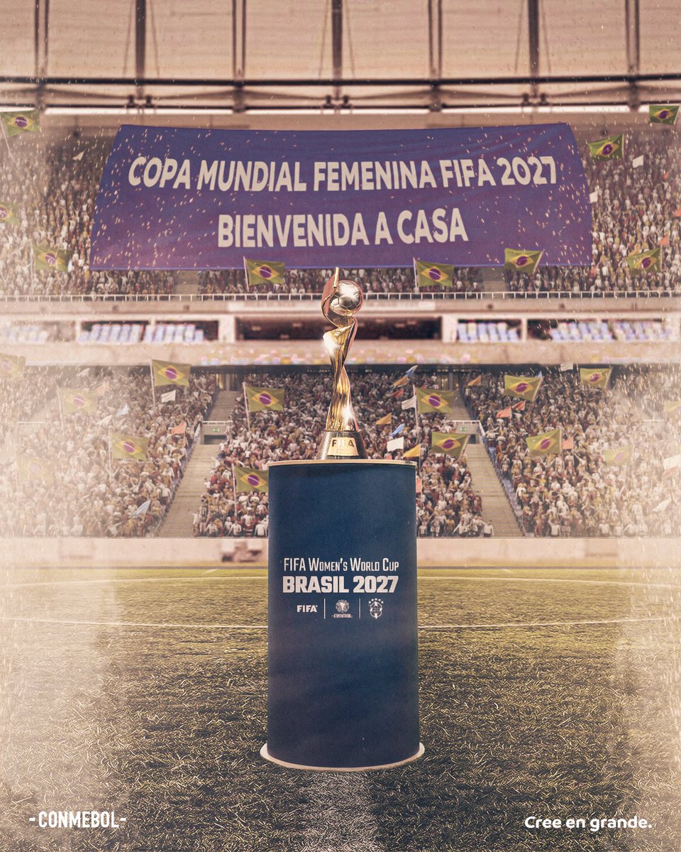 ¡El sueño se hizo realidad! La Copa del Mundo Femenina 2027 será en Brasil 🏆🇧🇷 @FIFAWWC Gracias presidente Gianni Infantino por Creer en Grande con nosotros y al Consejo de la @FIFAcom por la confianza, felicitaciones al presidente Ednaldo Rodrigues y a los amigos de la