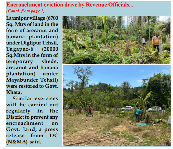 #NewAndamans
#ZeroTolerance

Marking the 7th & 8th consecutive day of operations, @DC_NMAndaman continues its encroachment eviction drive, actively engaged in removing illegal encroachments from public & Govt. lands across the district.