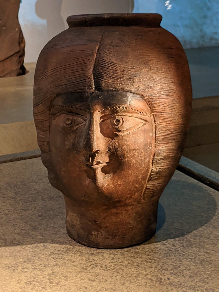 Ceramic pot made to look like Julia Domna, probably made to commemorate her residence in the Roman fortress in York AD 208 - 11. Currently on display in the Legion exhibition in the British museum. #FindsFriday